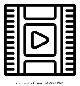 Video content camcorder icon outline vector. Compact shooting session. Capturing action apparatus