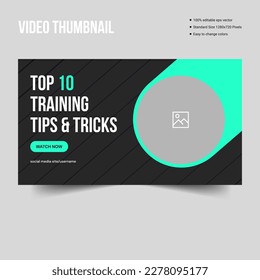 Video content cretor youtube thumbnail template design, multipurpose usage thumbnail, vector eps 10 file format