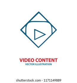 Video content hand drawn vector illustration. Stylized red play icon sketch drawing.
Digital media vector symbol.