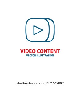 Video content hand drawn vector illustration. Stylized play icon sketch drawing.
Digital media vector symbol.