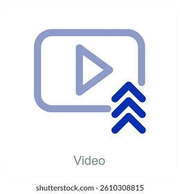 Video and content icon concept