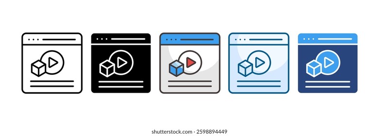 Video Content Marketing Icon Set Multiple Style Collection