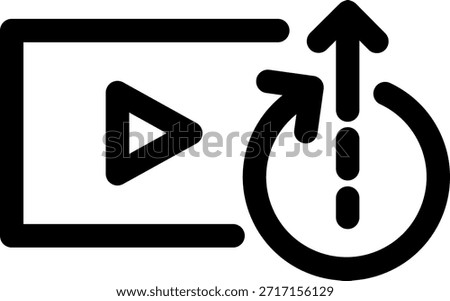 Video Content Reupload Icon Media Publish Symbol