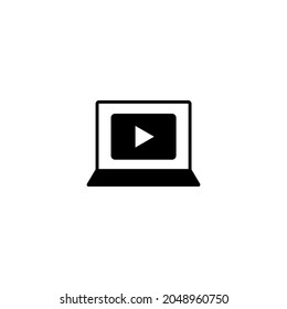 Video content simple thin line icon vector illustration