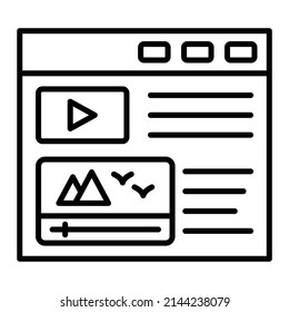 Video Content vector icon. Can be used for printing, mobile and web applications.
