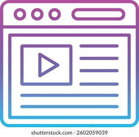 Video Content vector icon. Can be used for printing, mobile and web applications.