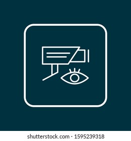 Video control icon line symbol. Premium quality isolated cctv element in trendy style.