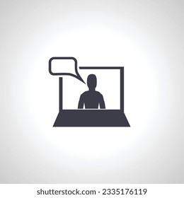 Icono de conversación de vídeo. Icono de conversación de vídeo