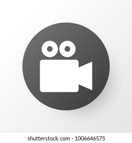 Video conversation icon symbol. Premium quality isolated camcorder element in trendy style.