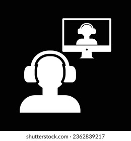 Diseño del vector de iconos de la conversación de vídeo