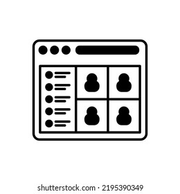 Icono de videoconversación en vector. Logotipo