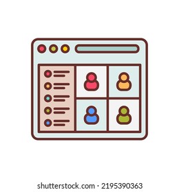 Video Conversation icon in vector. Logotype