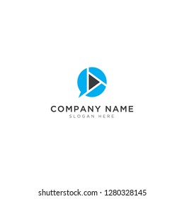 Video conversation Logo Template Design Vector, Emblem, Design Concept, Creative Symbol, Icon - Vector 