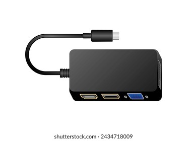 Video conversion converter _USB Type-c_hdmi_analog RGB (VGA) _mini D-sub15pin_displayPort_dvi29pin (DVI-I) illustration.