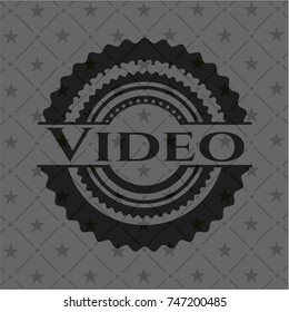 Video dark emblem. Retro