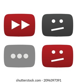 Video deleted icon, unavailable or deleted video sign, vector