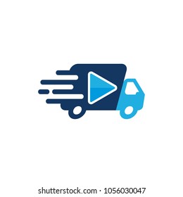 Video Delivery Logo Icon Design