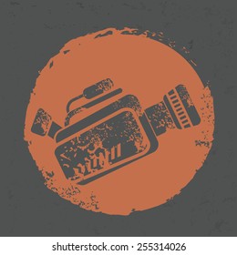 Video design on grunge background, grunge vector