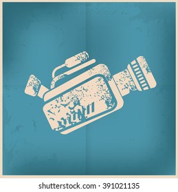 Video design on old background,grunge vector