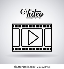 Video design, vector illustration.