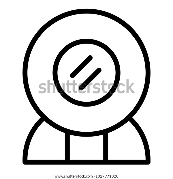 Video device icon. Outline\
video device vector icon for web design isolated on white\
background