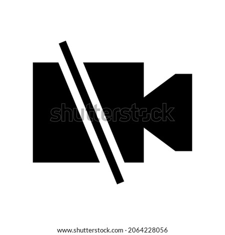 video disable icon or logo isolated sign symbol vector illustration - high quality black style vector icons