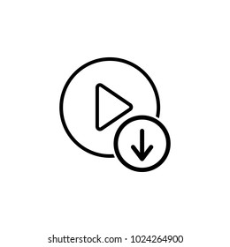 video distribution icon. Element of video player for mobile concept and web apps. Thin line icon for website design and development, app development. Premium icon on white background