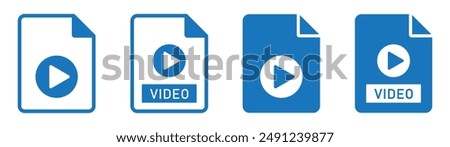 Video document file icon. Mp4 format file icon, vector Illustration