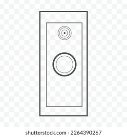 Video doorbell modern line icon