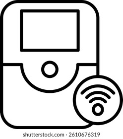 Video Doorbell Vector Line Icon Design