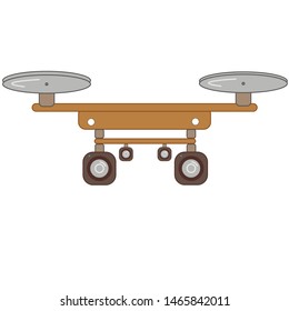 video drone for aerial photography. Vector image on a white background, the latest technology in communications. 