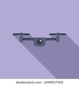 Video drone control icon flat vector. Cinema go pro. Aviation video service