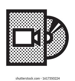 Video DVD. Icon Filled with Dots.