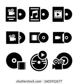 video DVD icon isolated sign symbol vector illustration - Collection of high quality black style vector icons

