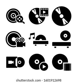 video DVD icon isolated sign symbol vector illustration - Collection of high quality black style vector icons
