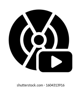 video DVD icon isolated sign symbol vector illustration - Collection of high quality black style vector icons
