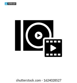 video DVD icon isolated sign symbol vector illustration - high quality black style vector icons
