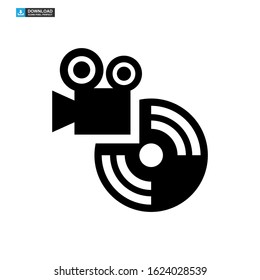 video DVD icon isolated sign symbol vector illustration - high quality black style vector icons
