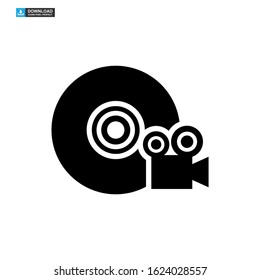 video DVD icon isolated sign symbol vector illustration - high quality black style vector icons
