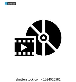 video DVD icon isolated sign symbol vector illustration - high quality black style vector icons
