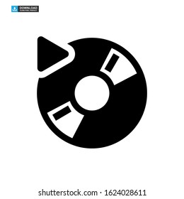 video DVD icon isolated sign symbol vector illustration - high quality black style vector icons
