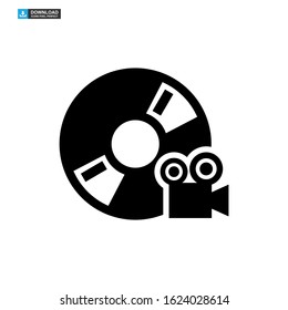 video DVD icon isolated sign symbol vector illustration - high quality black style vector icons

