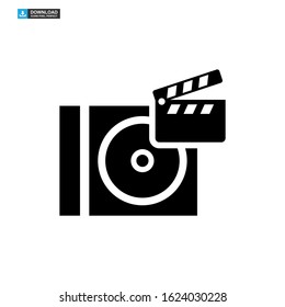 video DVD icon isolated sign symbol vector illustration - high quality black style vector icons

