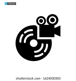 video DVD icon isolated sign symbol vector illustration - high quality black style vector icons

