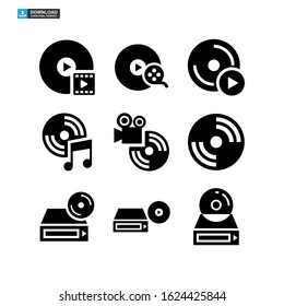 video DVD icon isolated sign symbol vector illustration - Collection of high quality black style vector icons
