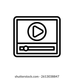 Video. Editable stroke vector icon.