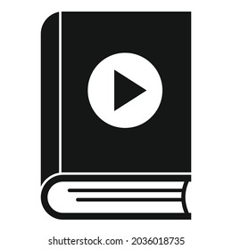 Video editing book icon simple vector. Audio education. Photo learn
