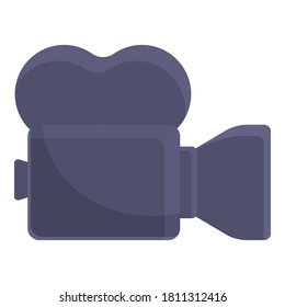 Icono de la cámara de cine de edición de vídeo. Caricatura de vídeo edición cine cámara icono vector de la cámara para el diseño web aislado en fondo blanco