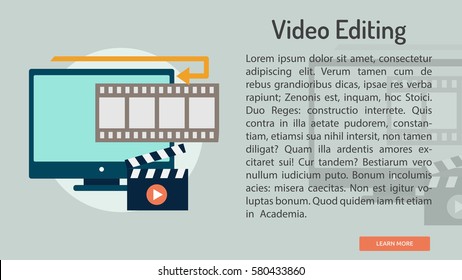 Video Editing Conceptual Banner