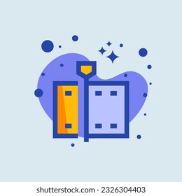 Video editing flat illustration. Clip signs vector illustration.